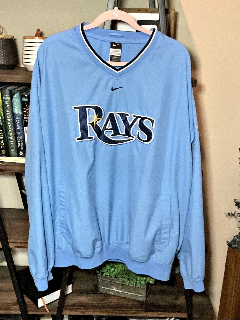 Nike MLB Authentic Collection Tampa Bay Rays pullover Blue MLB Baseball Jersey X